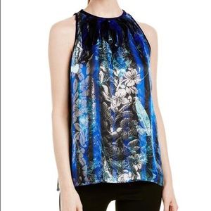 Elie Tahari Gigi Mystic Metallic Print Feather